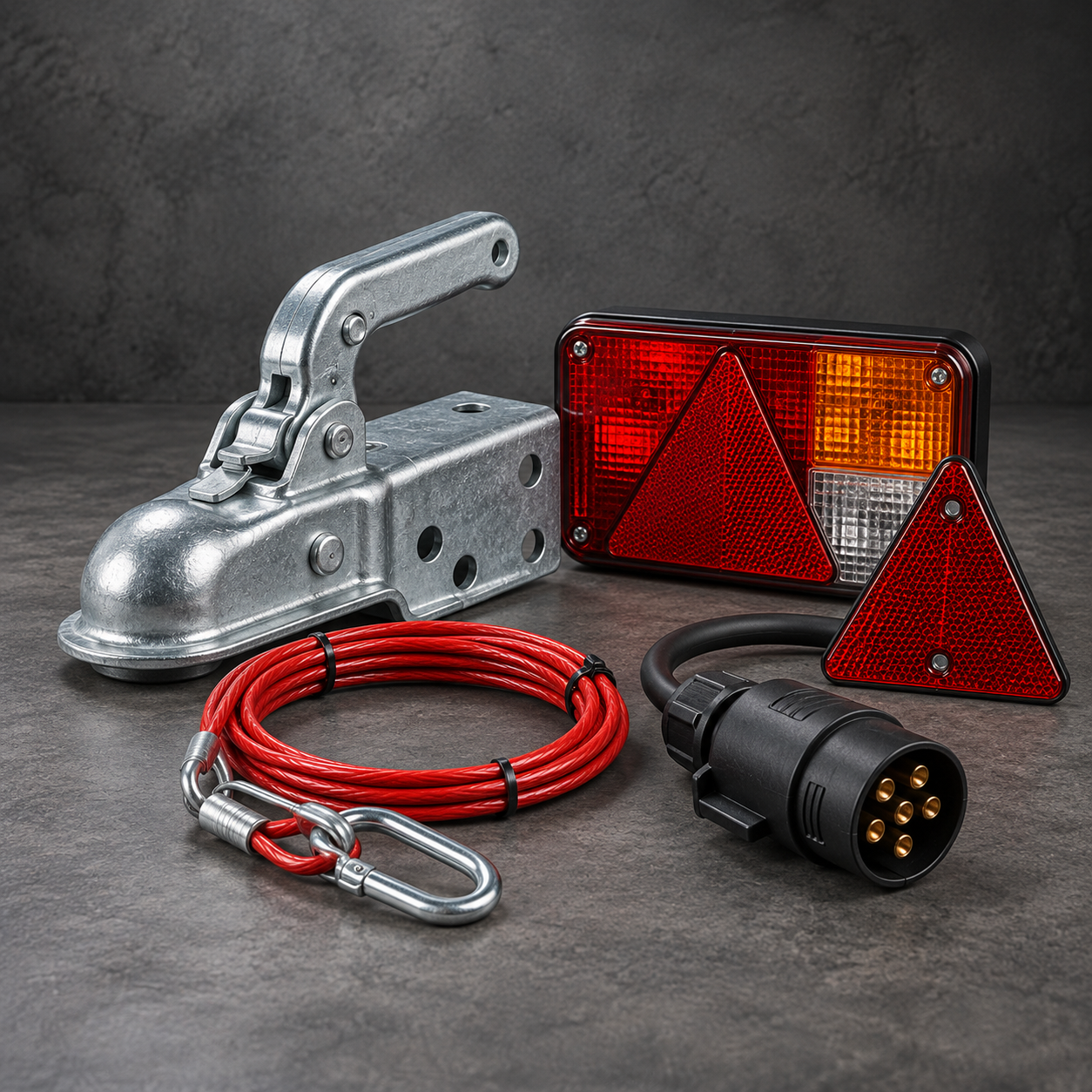 Trailer safety components still life