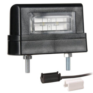 kentekenlamp LED 12/24 V 83 x 50 x 30mm P&R kabel 200mm, 2x 1,5mm² 45mm  CE, ECE-R10 / R7 / R4 wit