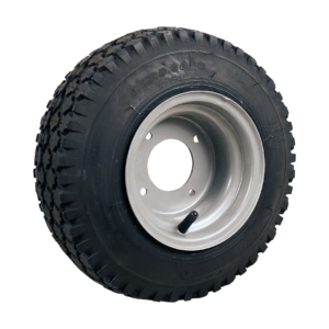 luchtband + wiel 4.10/3.50-6 V-6602 4PR + 4.50Ax6H2 ET0 60/90/4 52 A3 staal zilvergrijs