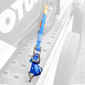 spanband voor autotransporter met lus voor aluminium velg blauw 35mm 1500mm Novio Cargo