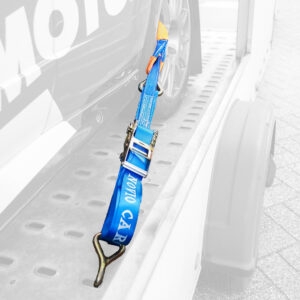 spanband voor autotransporter met lus voor aluminium velg blauw/oranje 50mm 2000mm Novio Cargo