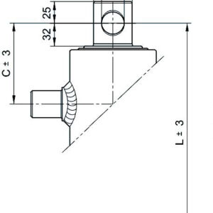 hefcilinder set 2036S 5ton slag 1043mm 3 traps schroefpan