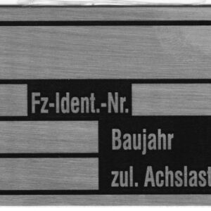 typeplaat, blanco