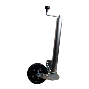 steunwiel automatisch opklapbaar 200x54 Ø60 stalen velg poedercoating (zwart)