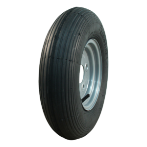 luchtband + wiel 3.50-8 V-5501 4PR + 2.50Ax8H2 ET-2 60/100/4 48 A3 staal zilvergrijs