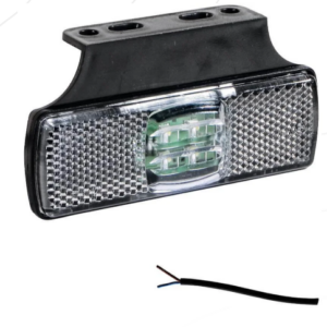 LED breedtelicht wit 0.5m kabel, open eind 12-24V
