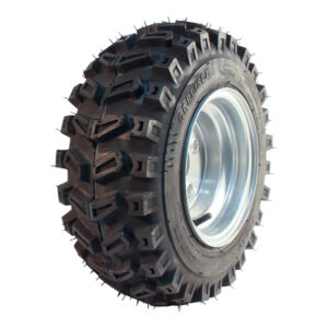 luchtband + wiel 16x6.50-8 Xtrac 2PR + 5.50x8H2 ET0 60/100/4 staal, grijs,