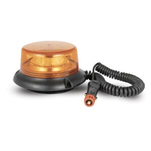 zwaailamp oranje LED 12-24V magneetvoet 1800lm krulsnoer met sigarettenaansteker
