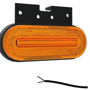zijmarkeringslamp 124 x 75 x 40 oranje kabel IP67 waterdicht 12/24 V inclusief montagesteun