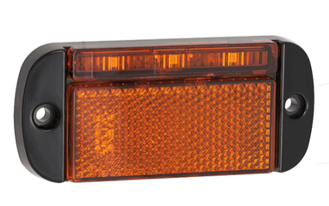 zijmarkeringslamp LED 100x44x12 84mm oranje 50cm kabel, open draadeind IP67 12/24 V