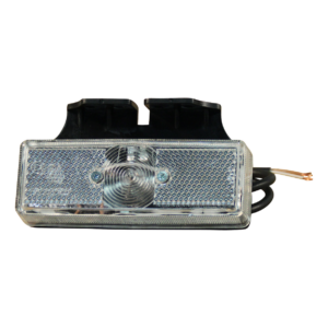 breedtelicht met reflector serie 903 wit met rubber houder kabel met open eind 50cm