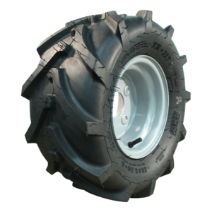 luchtband + wiel 18x8.5-8 TR-317 4PR + 5.50x8H2 ET-2 60/100/4 staal zilvergrijs links