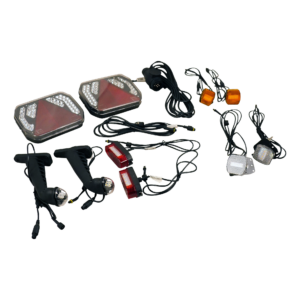 LED verlichtingsset plug and play 13-polige stekker 12-24V , inclusief 2x contourlamp, 2x zijmarkeringslamp, 2x breedtelamp, 2x kentekenlamp
