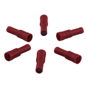rondstekerhuls voor draad 0,5 - 1,5mm2 , Ø4 , rood