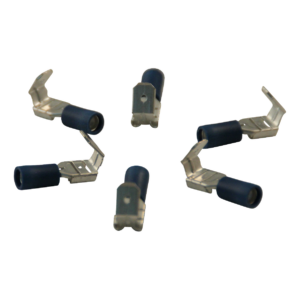 vlakstekerhuls met tab voor draad 1,5 - 2,5mm2 , 6,3x0,8mm, blauw