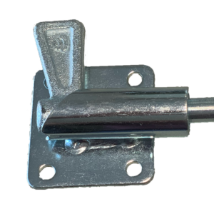 trekgrendel met plaatbevestiging opschroefuitvoering pen Ø10 links verzinkt