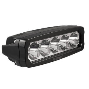 werklamp IP68 5 x 3 Watt Epistar LED's 400mm kabel met Deutsch-connector 9/36 V 15 Watt 1500 139 x 45 x 71mm Combistraler Bij 12 Volt / 1,17A Bij 24 Volt / 0,54A CE, ECE-R10 42 lux@ 10m / 0,25 lux@ 130m wit 50 graden Aluminium Zwart Polycarbonaat