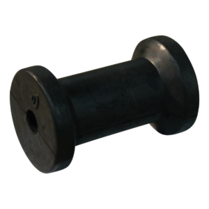 kielrol rubber zwart Ø77mm 121mm Ø17