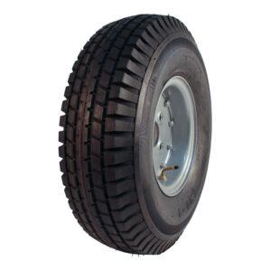 luchtband + wiel 6.00-9 HF-223 6PR + 4.00E-9 ET0 94/140/5 staal zilvergrijs