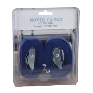spanband met klemgesp (set 2 stuks) , blauw 25mm 2500mm Novio Cargo