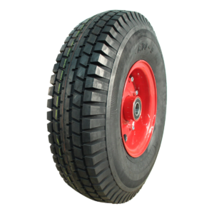 luchtband + wiel 6.00-9 V-6509 10PR + 4.00E-9 ET0 NL100 95 L staal rood