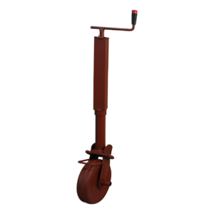 steunwiel , halfautomatisch opklapbaar d.m.v. zware veren , ⧄70 stalen wiel 1000kg gemenied