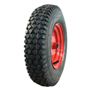 luchtband + wiel 4.80/4.00-8 S-2202 4PR + 2.50Ax8 ET0 rollager Ø25 NL75 staal rood