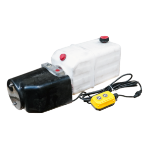 hydr. compactaggregaat DC12V-1,6KW 6L kunststof tank afstandbediening met kabel