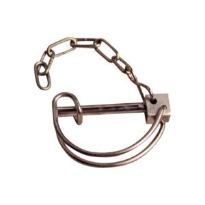 borgpen met ketting Ø7mm 69mm RVS geschikt voor Ifor Williams