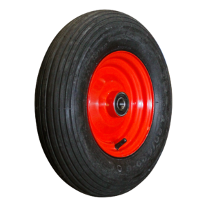luchtband + wiel 4.80/4.00-8 S-2301 4PR + 2.50Ax8 ET0 NL75 staal rood