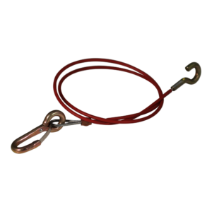 breekkabel 1000mm rood karabijnhaak (met bladveer) haak