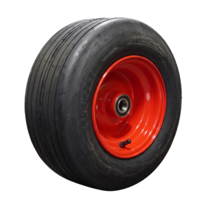 luchtband + wiel 16x6.50-8 V-3503 4PR + 5.50Bx8H2 ET0 NL100 staal rood