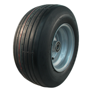 luchtband + wiel 16x6.50-8 V-3503 4PR + 5.50Ax8H2 ET0 NL73 staal zilvergrijs
