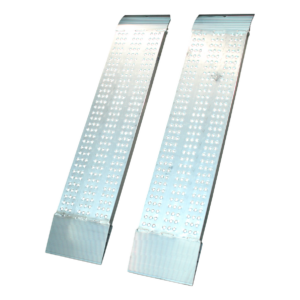 set oprijplaten recht aluminium 2000 x 315 opleglip ( L standaard )
