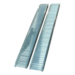set oprijplaten recht aluminium 2500 x 300 opleglip ( L standaard )