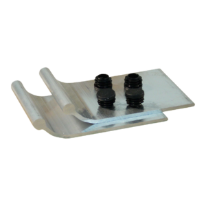 aluminium 2 beugels + 4 blokkeerdopjes t.b.v. set oprijplaten