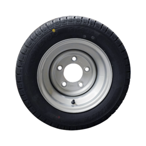 luchtband + wiel 195/50 B10 (18x8.00-10) M-8001 + 6.00x10H2 ET-4 94/140/5 98 N staal zilvergrijs