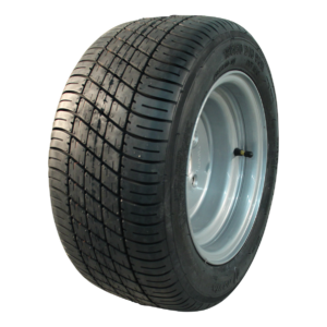 luchtband + wiel 195/50 B10 (18x8.00-10) M-8001 + 6.00x10H2 ET-4 60/100/4 98 N staal zilvergrijs
