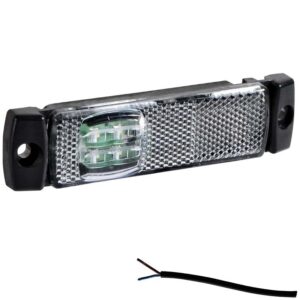 LED markeringslicht wit | 12-24V | 500cm. kabel