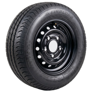 luchtband + wiel 155/70 R12C R701 M+S + 5½Jx12H2 ET30 67/112/5 104/102 N staal zwart
