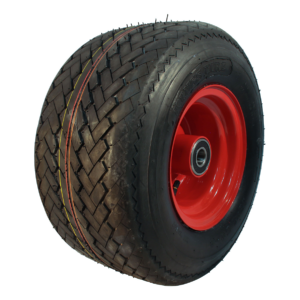 luchtband + wiel 18x8.50-8 V-3504 4PR + 7.00Bx8H2 ET0 NL150 staal rood