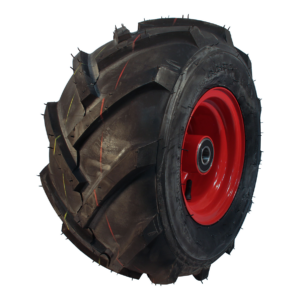 luchtband + wiel 18x9.50-8 HF-255 4PR + 7.00Bx8H2 ET0 NL150 A3 staal rood links
