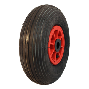 luchtband + wiel 3.00-4 S-2301 4PR + 2.10x4 ET0 rollager Ø20 NL75 kunststof rood
