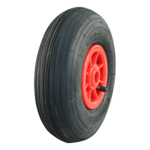 luchtband + wiel 3.00-4 V-5501 4PR + 2.10x4 ET0 rollager Ø20 NL75 kunststof rood