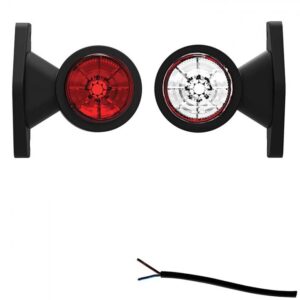 contourlamp 118 x 88 x 45mm 76mm rood/wit Rood/wit universeel kabel 200mm  12/24 V CE, ECE-R10 / R7