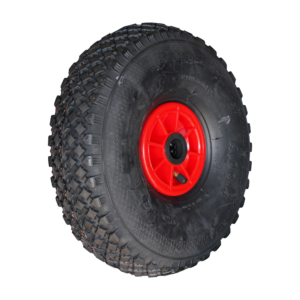 luchtband + wiel 4.00-4 V-6605 4PR + 2.10x4 ET0 rollager Ø25 NL75 A3 kunststof rood