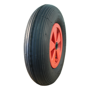luchtband + wiel 4.80/4.00-8 V-5501A 2PR + 2.50Ax8 ET0 NL75 kunststof rood