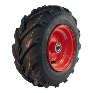 luchtband + wiel 16x6.50-8 V-8501 6PR + 5.50Bx8H2 ET0 NL100 A4 staal rood links