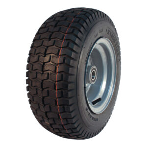 luchtband + wiel 16x6.50-8 V-3502 4PR + 5.50Ax8H2 ET0 NL90 staal zilvergrijs
