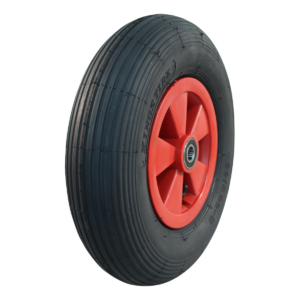luchtband + wiel 4.80/4.00-8 S-2301 4PR + 2.50Ax8 ET0 NL88 kunststof rood